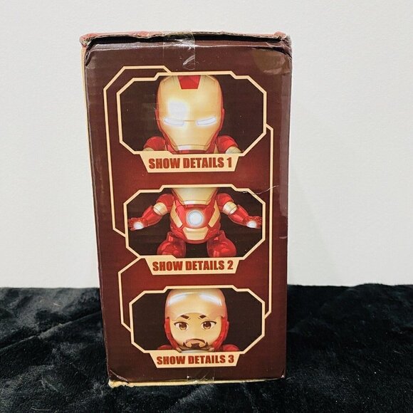 Iron Man Dancing Robot Action Figure Toy Red Light Music - Picture 4 of 5